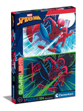 Load image into Gallery viewer, GLOWING LIGHTS: 104pc Marvel Spiderman (Glowing) Puzzle