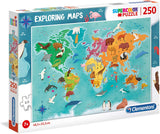 SUPER COLOUR: 250PC, ANIMALS IN THE WORLD, (MAPPE GEO MONDO)  in the World, (Mappe Geo Mondo), 250pc Puzzle