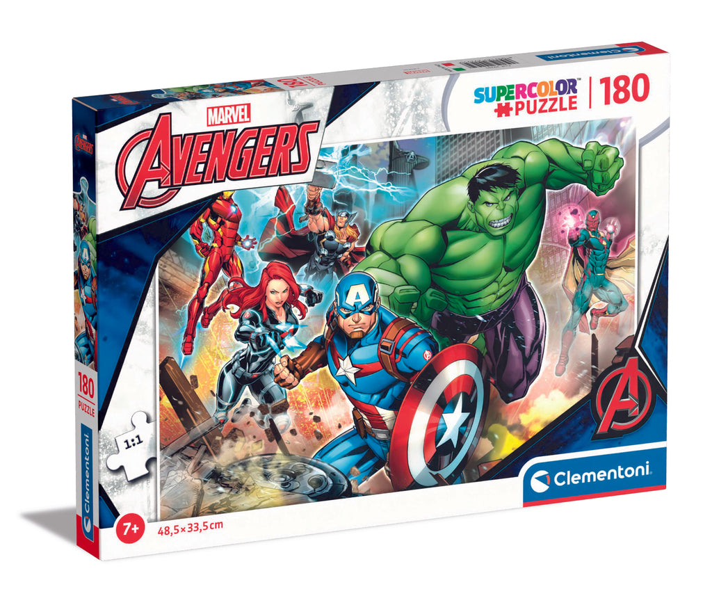 SUPER COLOUR: 180pc Marvel Avengers Children's Puzzle