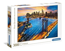 Load image into Gallery viewer, 3000pc, New York 2 Bridges At Night