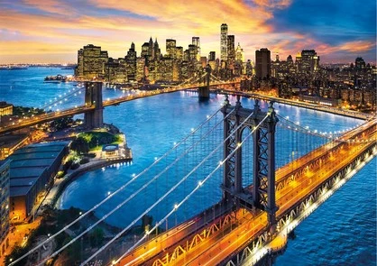3000pc, New York 2 Bridges At Night