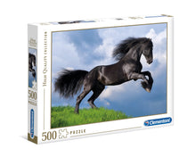 Load image into Gallery viewer, 500Pc Fresian Black Horse Puzzle