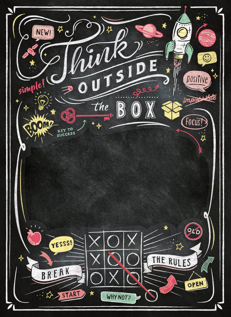 Blackboard Puzzle: 1000pc, Think Outside The Box