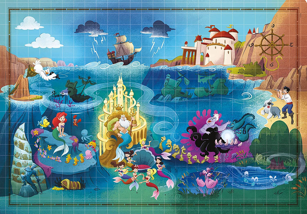 Disney Maps: 1000pc  Little Mermaid