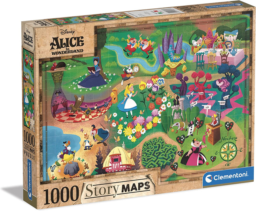 Disney Maps: 1000pc Alice in W.land