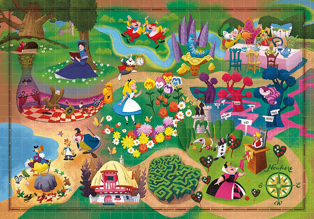 Disney Maps: 1000pc Alice in W.land