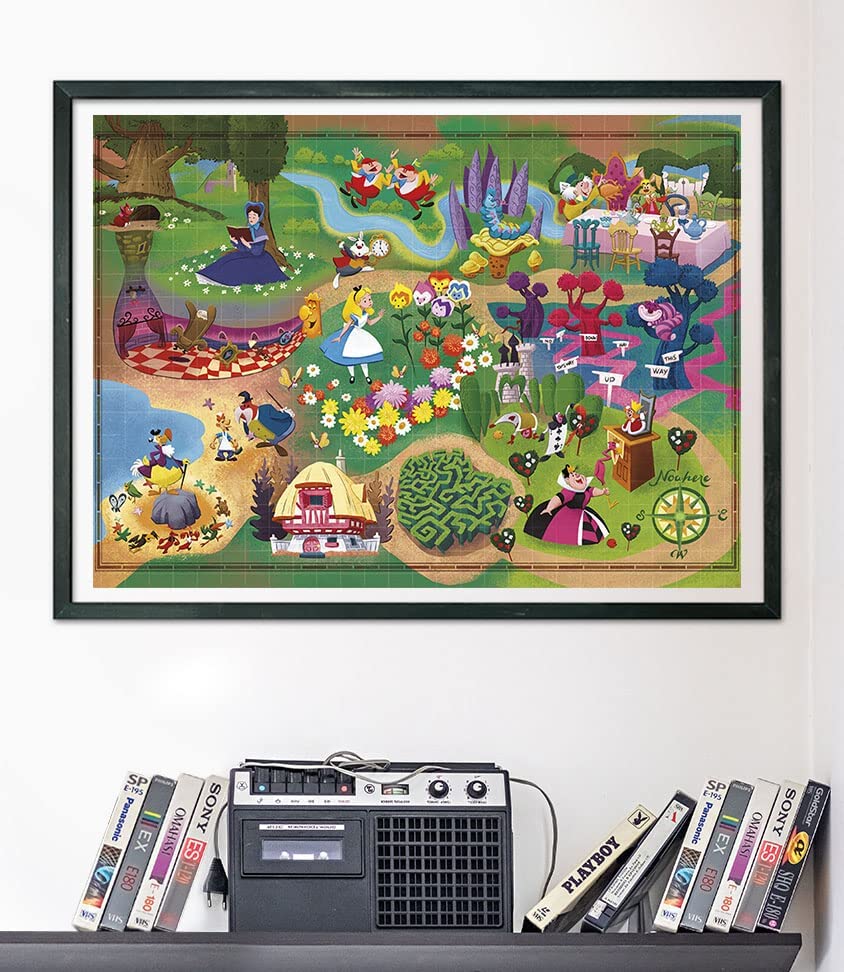 Disney Maps: 1000pc Alice in W.land