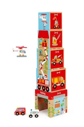 STACKING TOWER ON THE ROAD WITH CARS AND HELICOPTERS