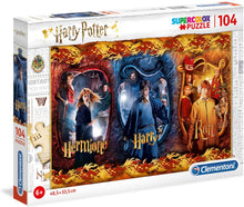 Load image into Gallery viewer, SUPER COLOUR: 104pc Harry Potter - Harry, Hermoine, Ron Puzzle