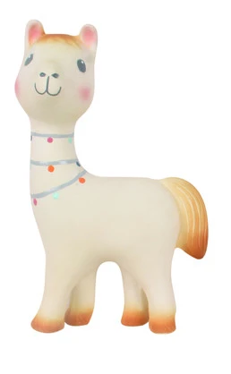 LILITH THE LLAMA - NATURAL RUBBER RATTLE TOY IN GIFT BOX 18CM