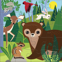 Load image into Gallery viewer, MAGNETIC PUZZLE  FOREST NIGHT AND DAY  2 EACH 20PC PUZZLES