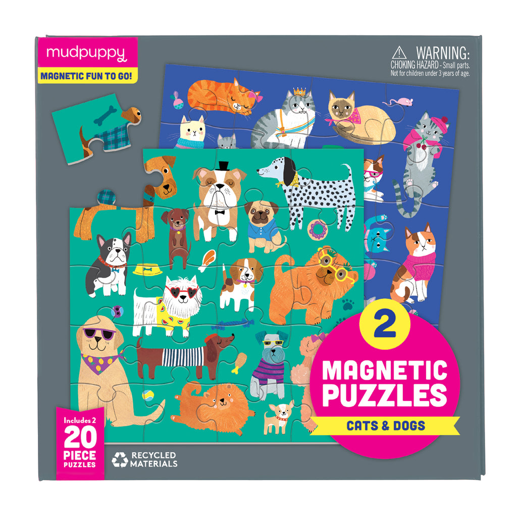 MAGNETIC PUZZLES  CATS AND DOGS  20PCS X 2