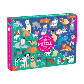 CATS AND DOGS 100PC DOUBLE-SIDED PUZZLE