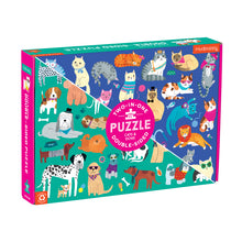 Load image into Gallery viewer, CATS AND DOGS 100PC DOUBLE-SIDED PUZZLE