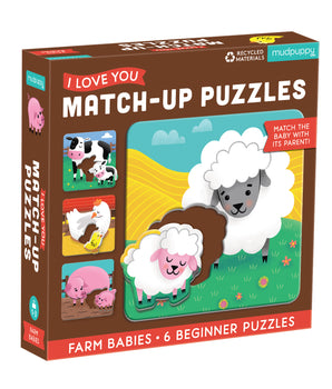 FARM BABIES, I LOVE YOU MATCH-UP PUZZLES