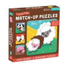 Load image into Gallery viewer, FARM BABIES, I LOVE YOU MATCH-UP PUZZLES