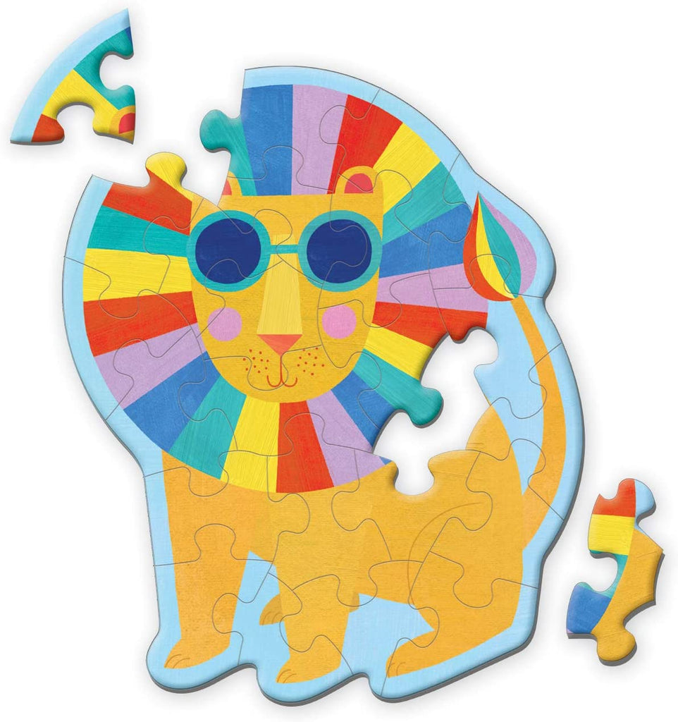 RAINBOW LION, MINI SHAPED PUZZLE, 24PCS, F20