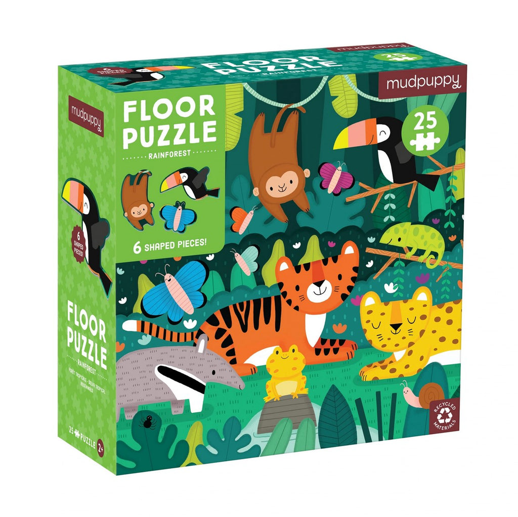 Rainforest 25 Piece Floor Puzzle with Shaped Pieces