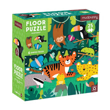 Load image into Gallery viewer, Rainforest 25 Piece Floor Puzzle with Shaped Pieces