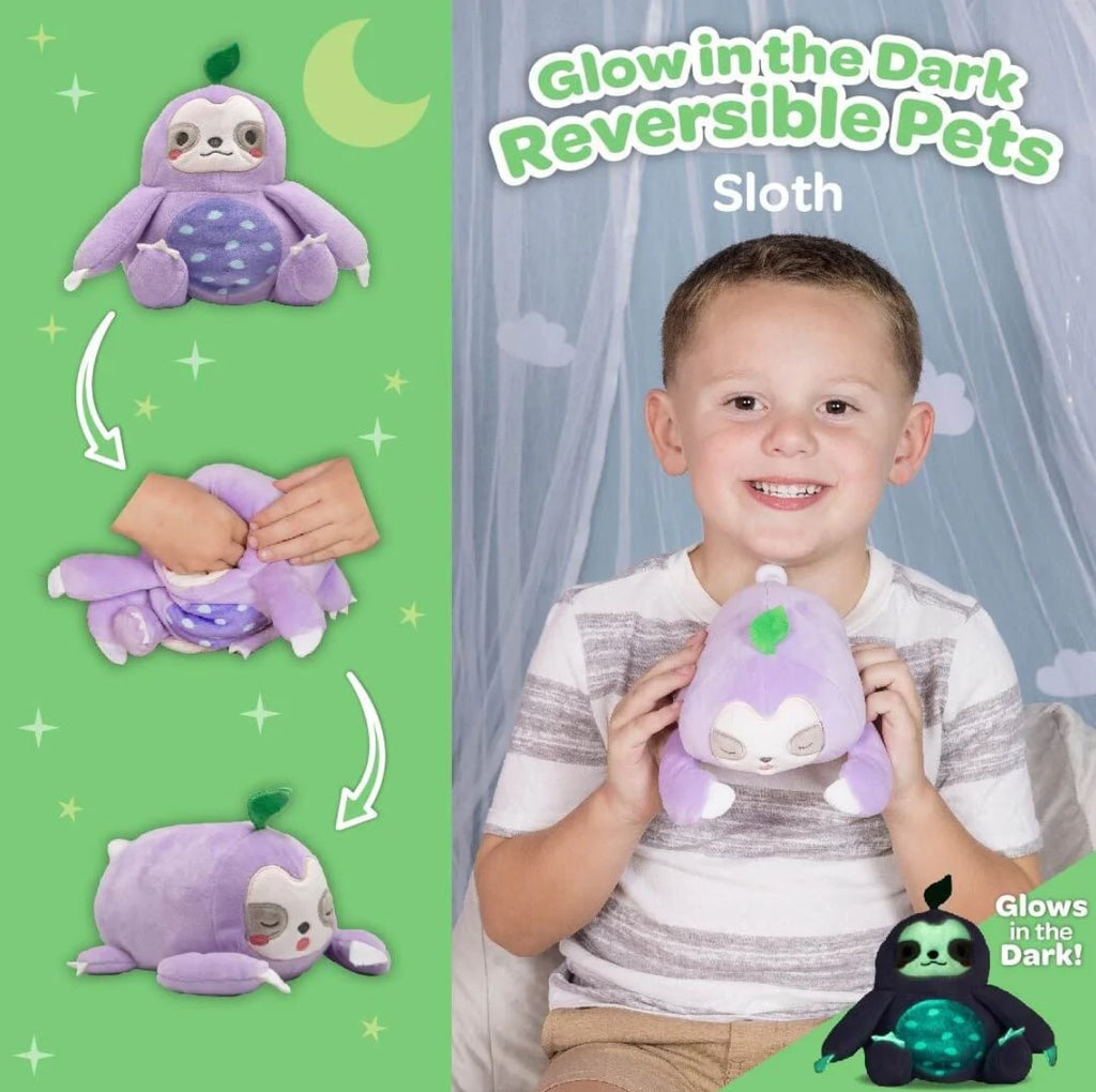Snuggle & Glow Reversable Pal Sloth-15.24cm Plush