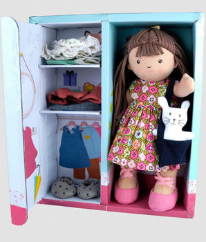 Sofia, Jointed & Dressable Doll with extra clothing (Organic) Gift Boxed