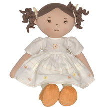 Load image into Gallery viewer, Linen Collection: Cecilia - Dark Brown Hair with Cream Linen Dress