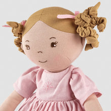 Load image into Gallery viewer, Linen Collection: Amelia - Light Brown Hair Doll with Pink Linen Dress