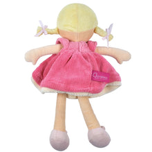 Load image into Gallery viewer, BUTTERFLY KIDS  RIA: 35CM BLOND HAIR/PINK &amp; WHITE DRESS