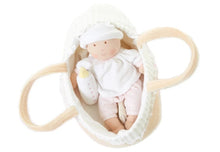 Load image into Gallery viewer, CARRY COT WITH BABY DOLL,  BOTTLE &amp; BLANKET 23CM