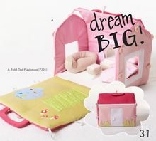 Load image into Gallery viewer, FABRIC DOLL HOUSE WITH FURNITURE &amp; MINI DOLL