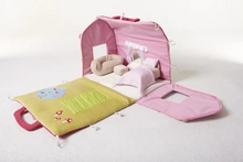 Load image into Gallery viewer, FABRIC DOLL HOUSE WITH FURNITURE &amp; MINI DOLL