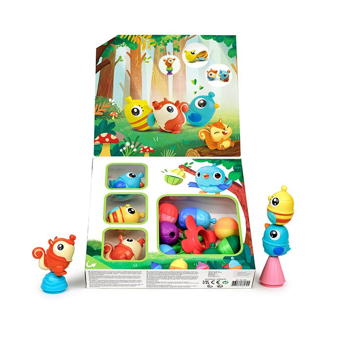 Lalaboom Animal Gift Set (3 Animals, 8 Beads and accessories)