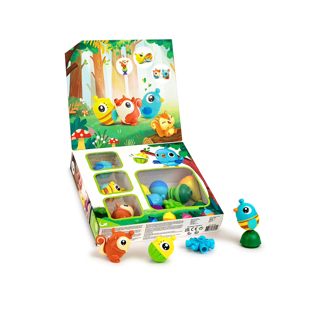 Lalaboom Animal Gift Set (3 Animals, 8 Beads and accessories)