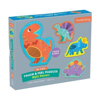 TOUCH AND FEEL PUZZLE-MIGHTY DINOSAURS