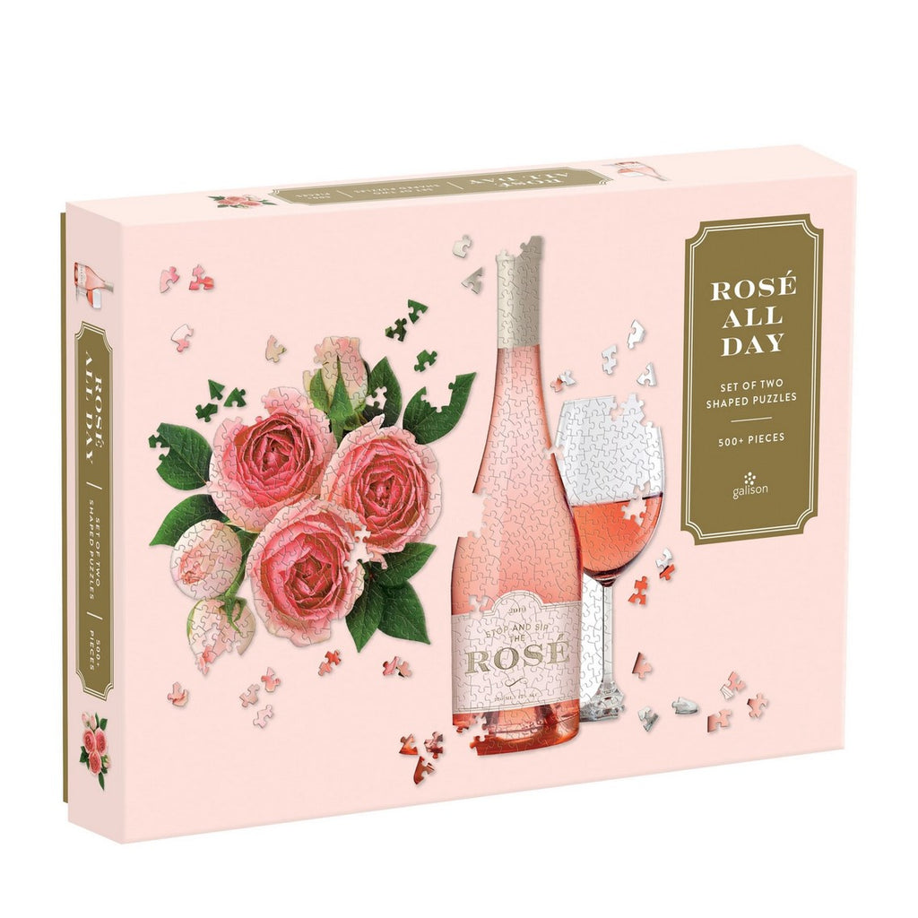 Rosé All Day Set of Two Shaped Puzzles