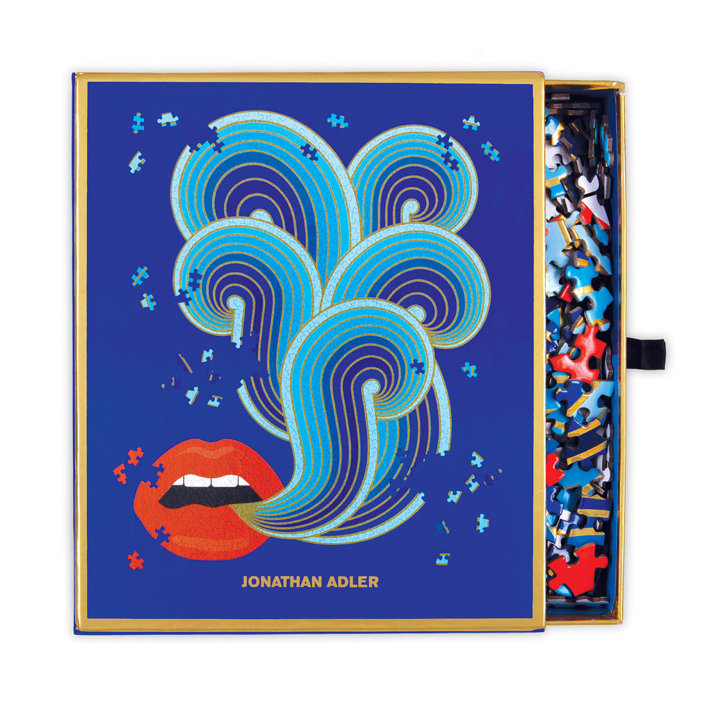 JONATHAN ADLER 750 PIECE LIPS SHAPED PUZZLE