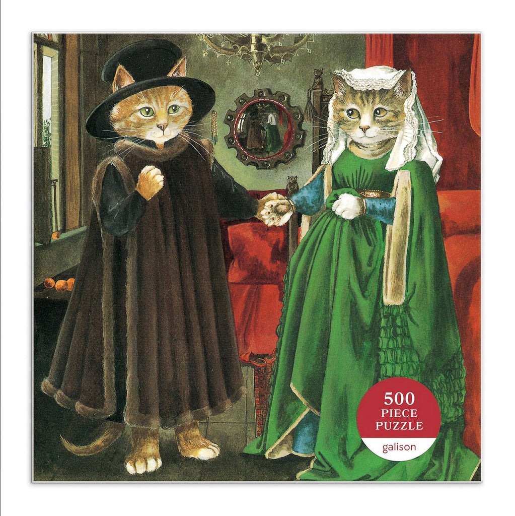 The Arnolfini Marriage Meowsteroiece of Western Art 500pc Puzzle