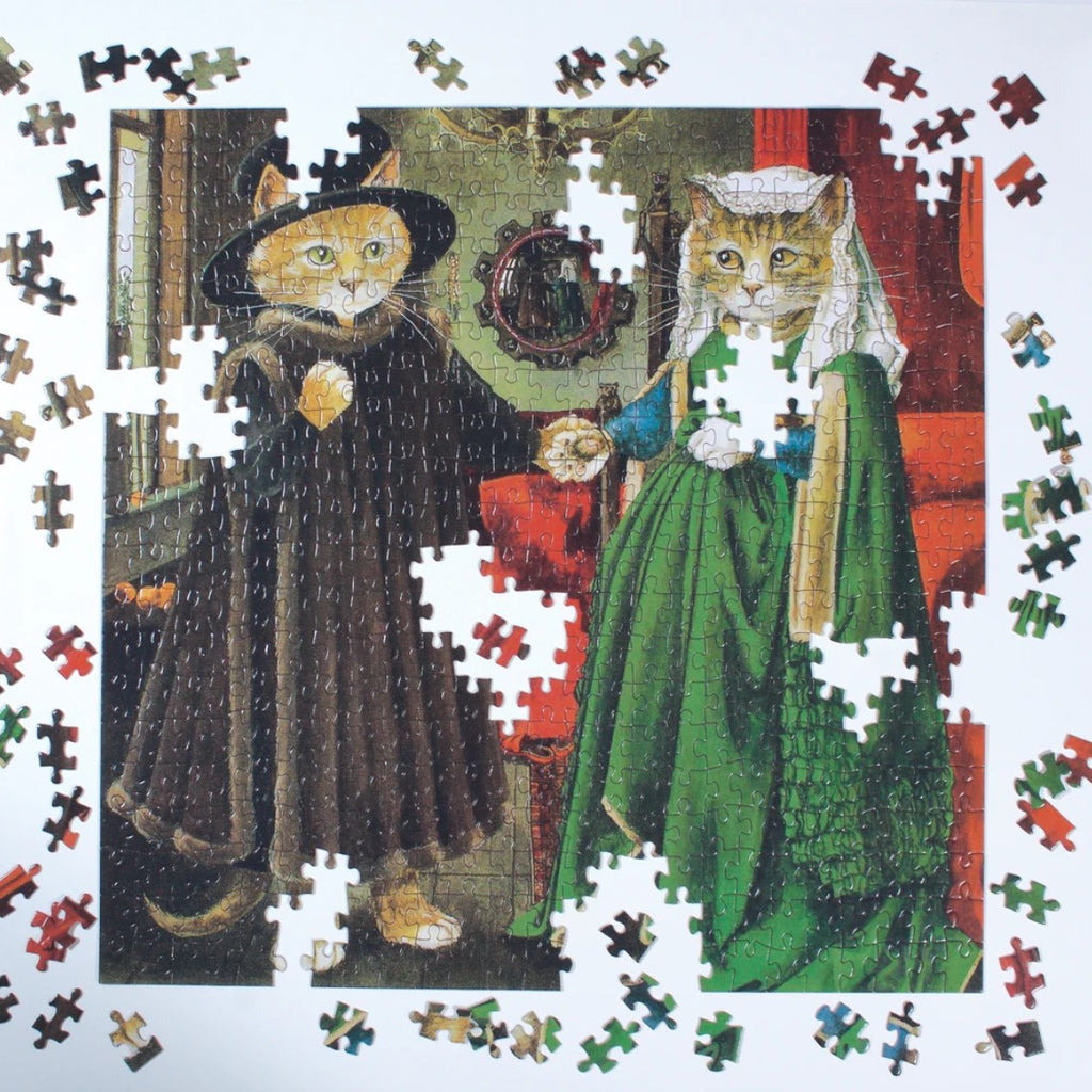 The Arnolfini Marriage Meowsteroiece of Western Art 500pc Puzzle