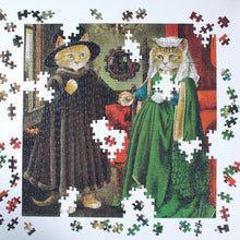 Load image into Gallery viewer, The Arnolfini Marriage Meowsteroiece of Western Art 500pc Puzzle