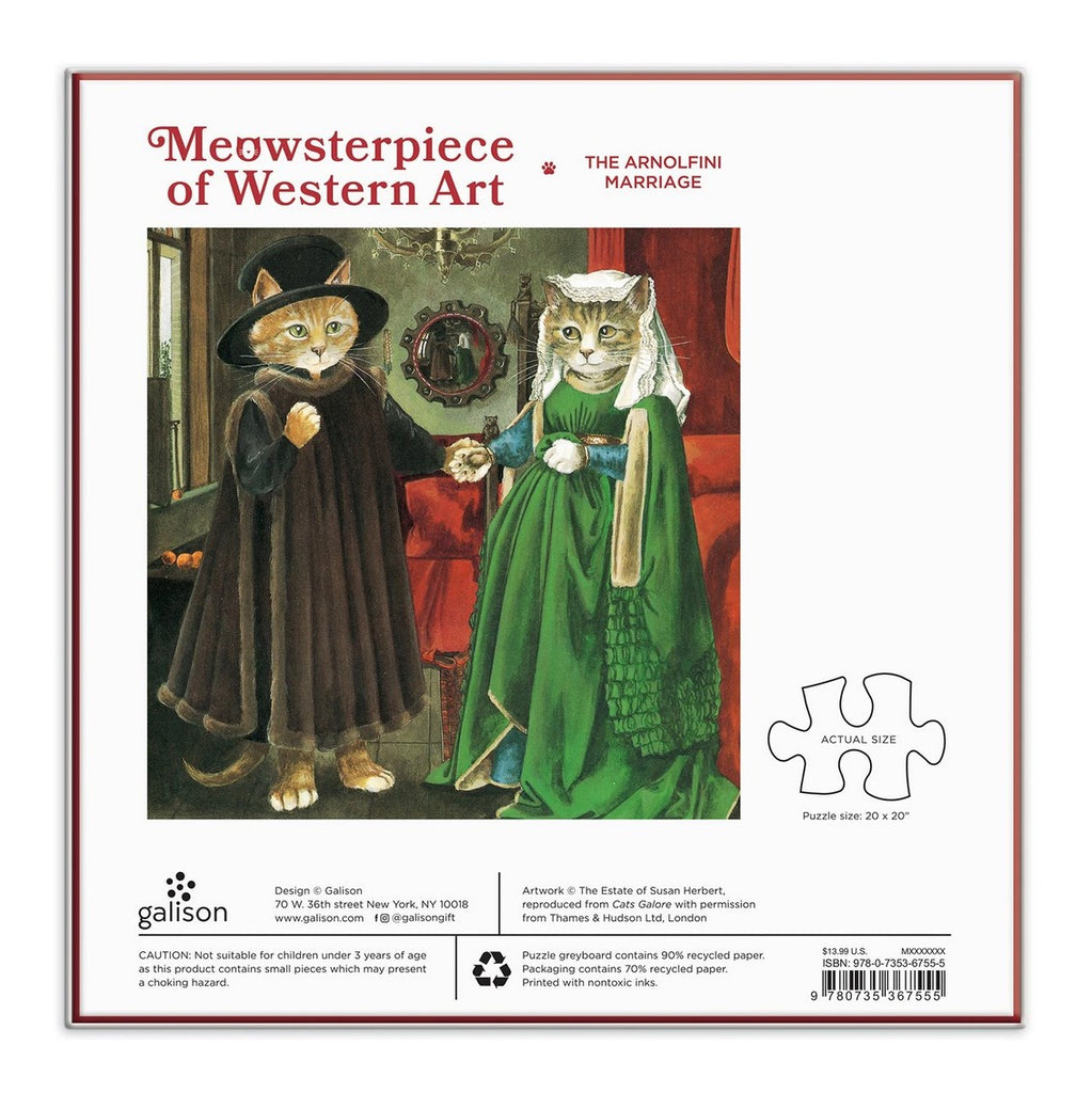 The Arnolfini Marriage Meowsteroiece of Western Art 500pc Puzzle