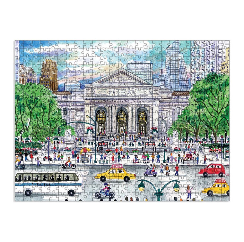 Michael Storrings Springtime at the Library 500 Piece Double-Sided Puzzle