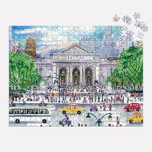 Load image into Gallery viewer, Michael Storrings Springtime at the Library 500 Piece Double-Sided Puzzle