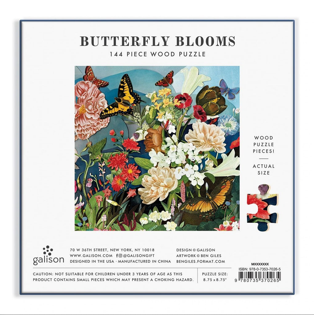 Wood Puzzle - Butterfly Blooms 144 Piece Wood Puzzle