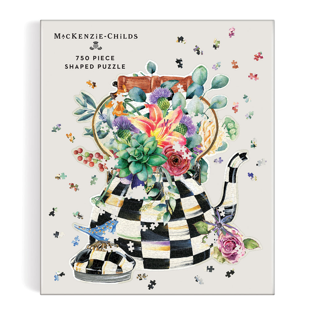 MacKenzie-Childs Blooming Kettle 750 Piece Shaped Puzzle