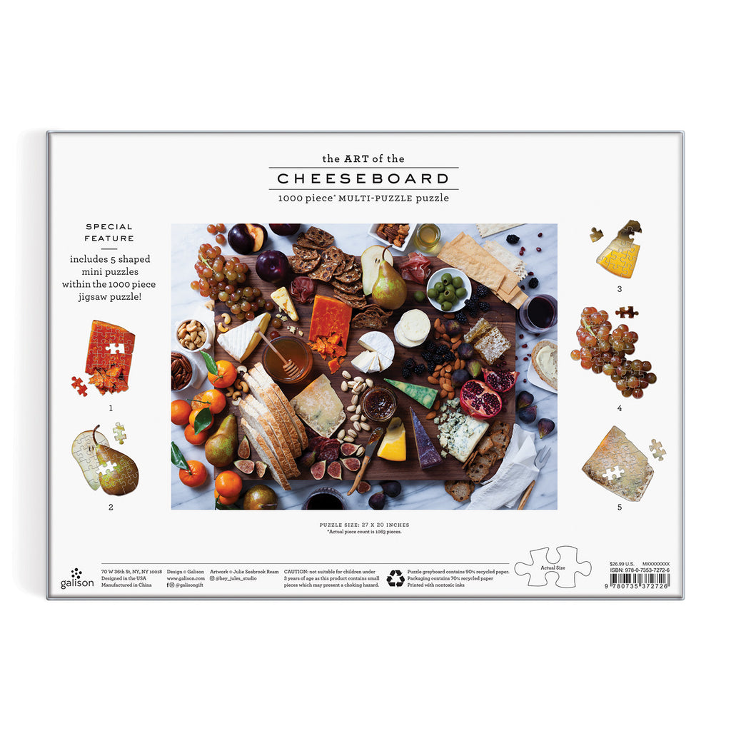 Art of the Cheeseboard 1000 Piece Multi-Puzzle Puzzle