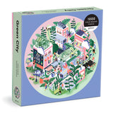 Round Puzzle - Green City 1000 Piece Round Puzzle