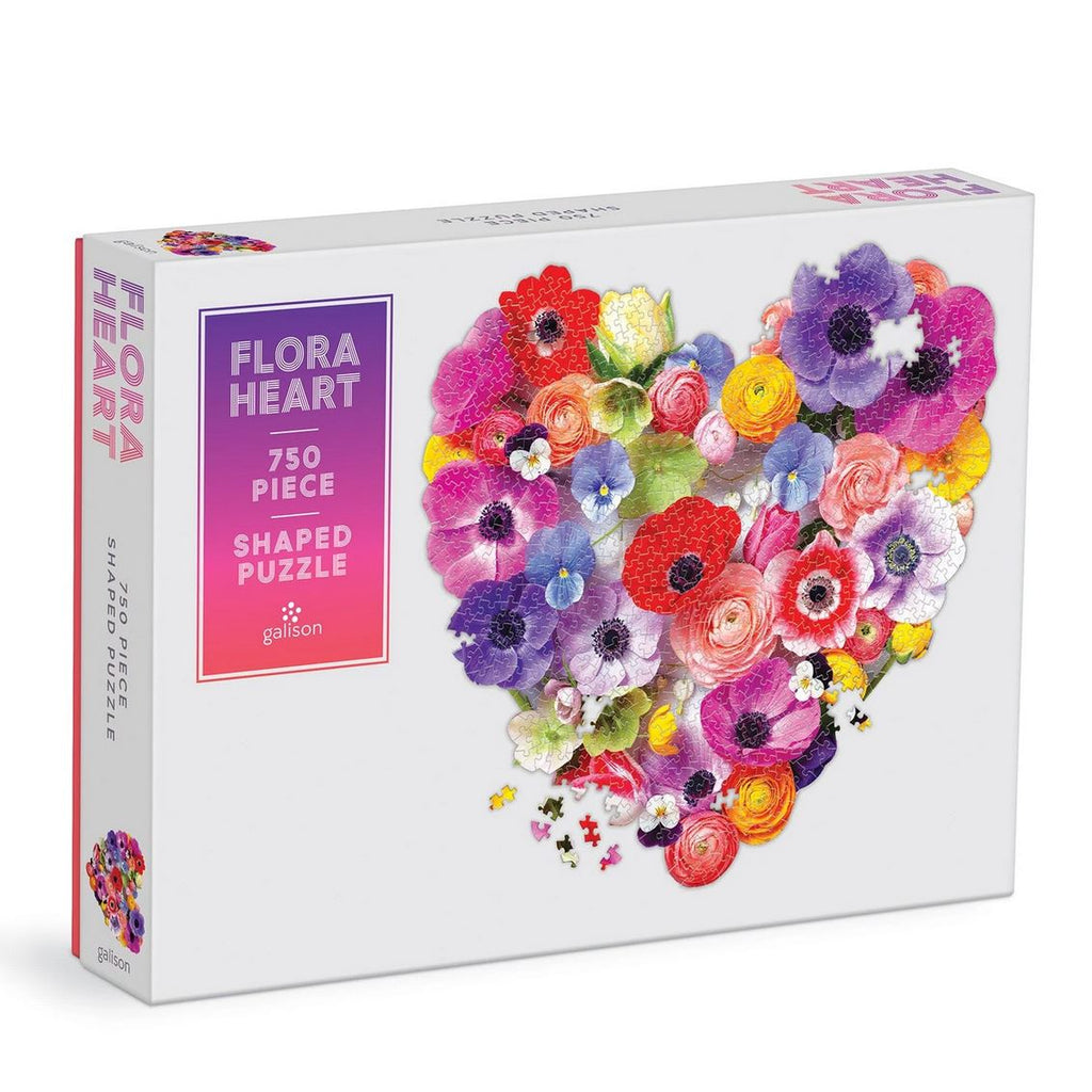 Flora Heart 750 Piece Shaped Puzzle