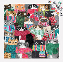 Load image into Gallery viewer, Wintry Cats 500 Piece Puzzle