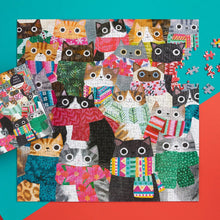 Load image into Gallery viewer, Wintry Cats 500 Piece Puzzle