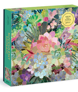 Succulent Mosaic 500 Piece Foil Puzzle